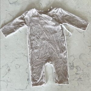 Huttelihut Cozy Terry Cloth Baby Suit, Camel, Size 6M